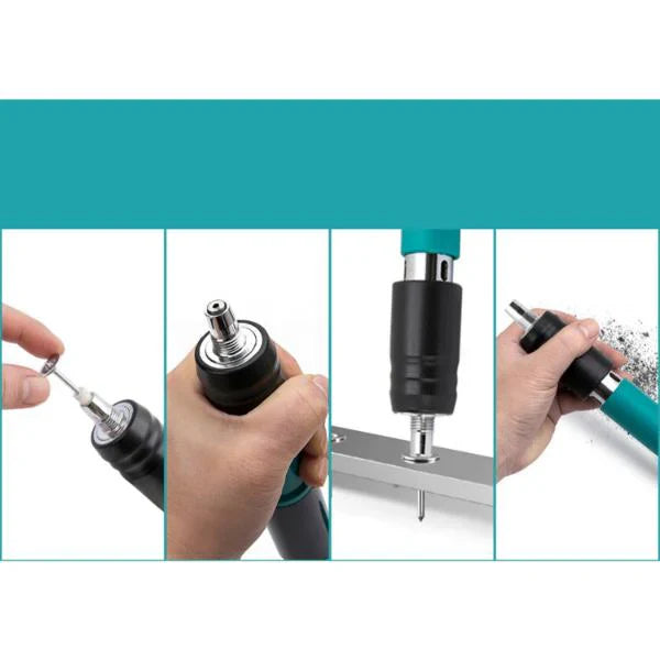 Pistol de cuie manual, multifuncțional, pentru beton și tavan – argintiu + set 100 cuie Trendysale.ro