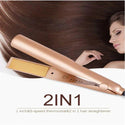 Placa de Par 2 in 1, Indreptat si Ondulat, Temperatura Reglabila, Invelis Ceramic Trendysale.ro