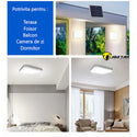 Plafoniera LED Jortan 100W cu Incarcare Solara, Lumina Rece sau Calda, Panou 23x30 cm, IP44, Telecomanda Inclusa Trendysale.ro