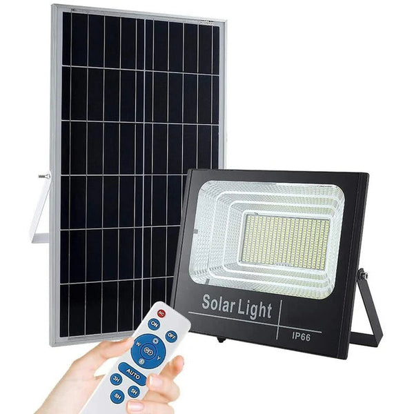 Proiector Solar Jortan 500W, Lampa Incarcare Solara cu Panou Solar Trendysale.ro