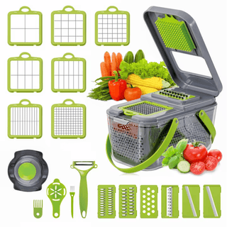 Razatoare Multifunctionala 9 in 1, Legume si Fructe, 22x Accesorii Trendysale.ro