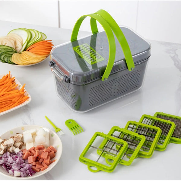 Razatoare Multifunctionala 9 in 1, Legume si Fructe, 22x Accesorii Trendysale.ro