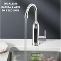 Robinet Electric Incalzit Apa Instant, LCD, Reglabil, Montare Chiuveta, Rotire 360°, Otel Inoxidabil Trendysale.ro