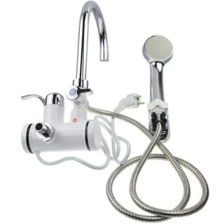 Robinet Electric pentru Apa Calda cu Dus Inclus si Montaj pe Perete, Putere 3000W Trendysale.ro