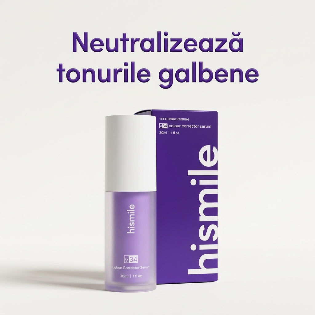 Ser Violet Corector de Culoare pentru Dinți, Neutralizează Tonurile Galbene, Flacon 30 ml