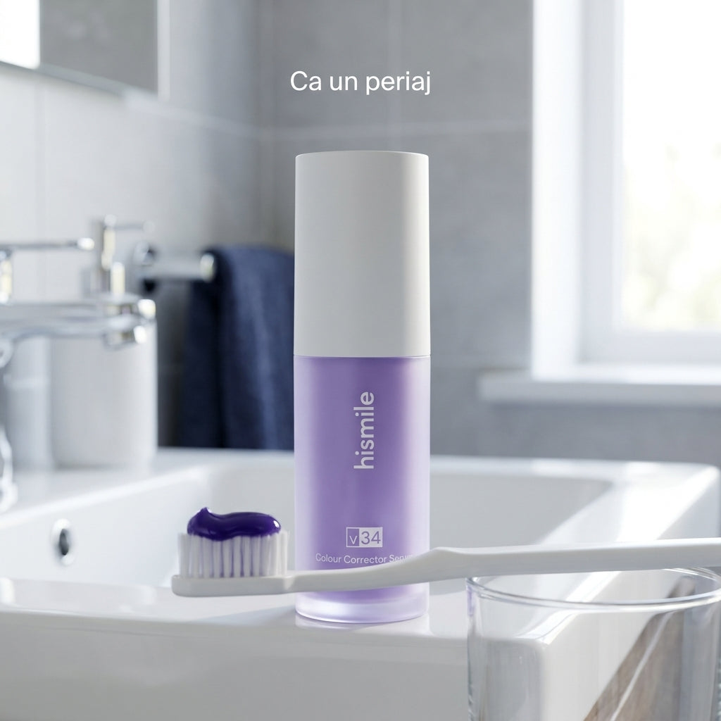 Ser Violet Corector de Culoare pentru Dinți, Neutralizează Tonurile Galbene, Flacon 30 ml