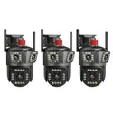SET 3X Camere Triple Wi-Fi 6K 12MP, Audio bidirectional, AI Motion Detection, Night Vision, PTZ 355°/90°, IP66 Trendysale.ro