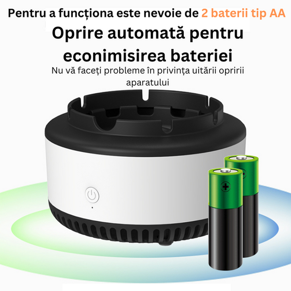 Scrumiera electrica inteligenta, auto aspiratie Trendysale.ro