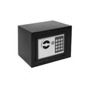 Seif metalic din otel cu inchidere electronica si cheie, 23 x 17 x 17 cm Trendysale.ro