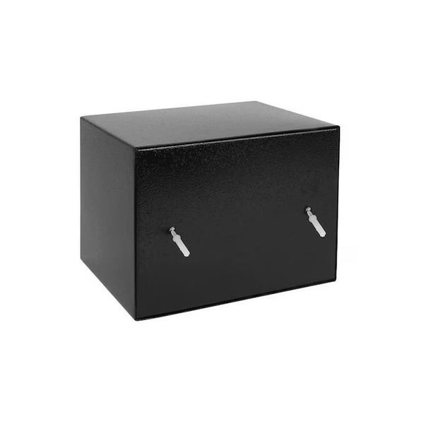 Seif metalic din otel cu inchidere electronica si cheie, 23 x 17 x 17 cm Trendysale.ro