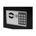 Seif metalic din otel cu inchidere electronica si cheie, 23 x 17 x 17 cm Trendysale.ro