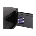 Seif metalic din otel cu inchidere electronica si cheie, 23 x 17 x 17 cm Trendysale.ro