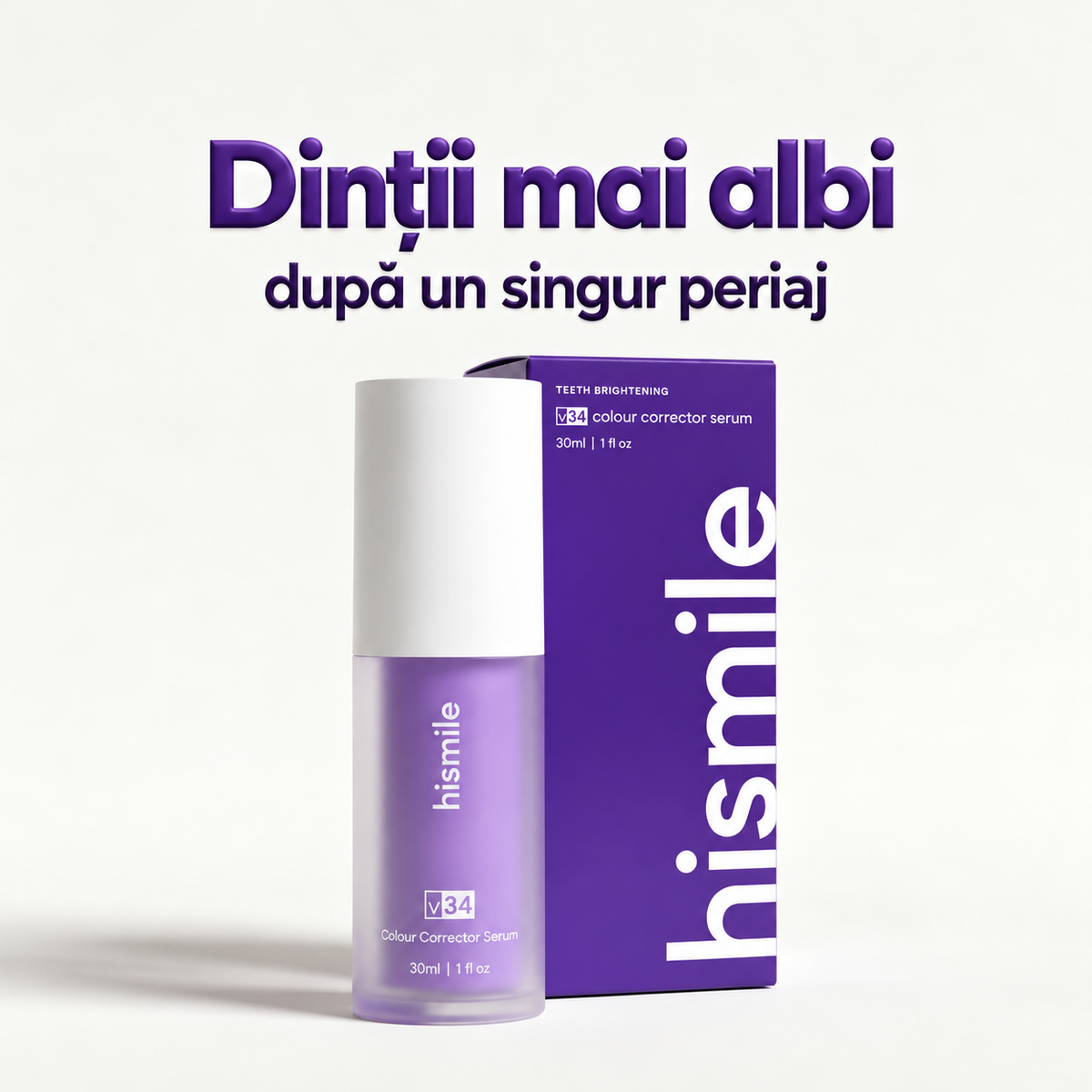 Ser Violet Corector de Culoare pentru Dinți, Neutralizează Tonurile Galbene, Flacon 30 ml
