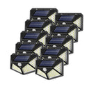 Set 10 x Lampa 100 LED cu panou solar, senzor de miscare Trendysale.ro