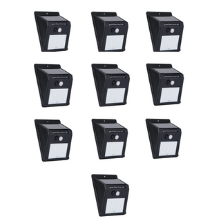 Set 10 x Lampi solare de perete cu iluminare continua si lumina 20 leduri Trendysale.ro