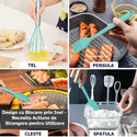 Set 11 Ustensile de Bucatarie din Silicon Antiaderent Ideal pentru Gatit Modern si Practic Trendysale.ro