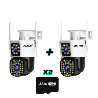 Set 2 Camere Duala WiFi Jortan 6MP, Full HD 4K, Alarma si Detectare Umana, 2 Carduri 32G Trendysale.ro