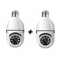 Set 2 Camere IP HD Smart-Bulb cu Senzor PIR 90° si Rotatie 355° Trendysale.ro