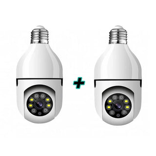 Set 2 Camere IP HD Smart-Bulb cu Senzor PIR 90° si Rotatie 355° Trendysale.ro