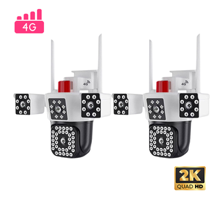 Set 2 Camere Supraveghere 4G Sentinel Pro, 2 in 1, Full HD, 360°, IP66 Trendysale.ro