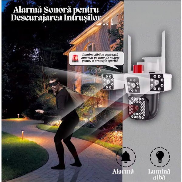 Set 2 Camere Supraveghere 4G Sentinel Pro, 2 in 1, Full HD, 360°, IP66 Trendysale.ro