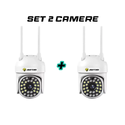 Set 2 Camere Supraveghere IP 360 WiFi, JT-8161QJ, Vizualizare Live Telefon, Viziune Nocturna Trendysale.ro
