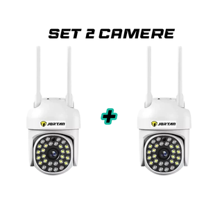 Set 2 Camere Supraveghere IP 360 WiFi, JT-8161QJ, Vizualizare Live Telefon, Viziune Nocturna Trendysale.ro