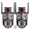 Set 2 Camere Supraveghere Tripla Exterior/Interior – 12MP, Zoom 5X, Rotire, Audio Trendysale.ro