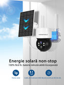 Set 2 Camere supraveghere WiFi, 5MP cu Panou Solar, Detecție PIR și Baterie 7500mAh Trendysale.ro