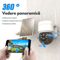 Set 2 Camere supraveghere WiFi, 5MP cu Panou Solar, Detecție PIR și Baterie 7500mAh Trendysale.ro