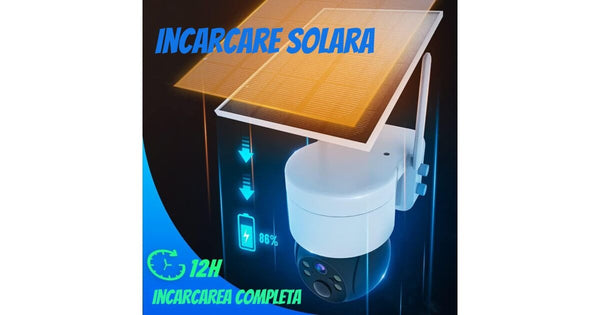 Set 2 Camere supraveghere WiFi, 5MP cu Panou Solar, Detecție PIR și Baterie 7500mAh Trendysale.ro