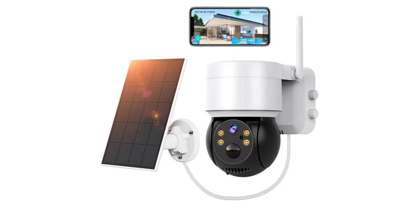 Set 2 Camere supraveghere WiFi, 5MP cu Panou Solar, Detecție PIR și Baterie 7500mAh Trendysale.ro