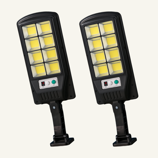 Set 2 x Lampi cu Incarcare Solara 8 celule 150W, 160 LED-uri COB, telecomanda Trendysale.ro