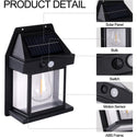 Set 2x Lămpi Solare de Perete Tip Bec Clasic cu Senzor de Mișcare Trendysale.ro