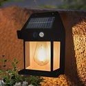 Set 2x Lămpi Solare de Perete Tip Bec Clasic cu Senzor de Mișcare Trendysale.ro
