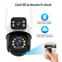 Set 3 Camere De Supraveghere Video Dubla, 2x4 MP, 4X Zoom, Leduri Lumina, Senzor Miscare Trendysale.ro