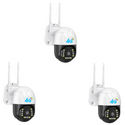 Set 3 Camere Securitate 4G si LAN Dasgut V380 Pro, 3.0MP, Panoramica, 220V + 3 carduri de memorie Trendysale.ro