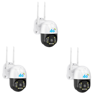 Set 3 Camere Securitate 4G si LAN Dasgut V380 Pro, 3.0MP, Panoramica, 220V + 3 carduri de memorie Trendysale.ro