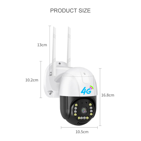 Set 3 Camere Securitate 4G si LAN Dasgut V380 Pro, 3.0MP, Panoramica, 220V + 3 carduri de memorie Trendysale.ro