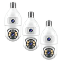 Set 3 Camere Smart Tip Bec WiFi – 4MP + 4MP, Supraveghere Panoramică cu Detecție Mișcare (Copy) Trendysale.ro