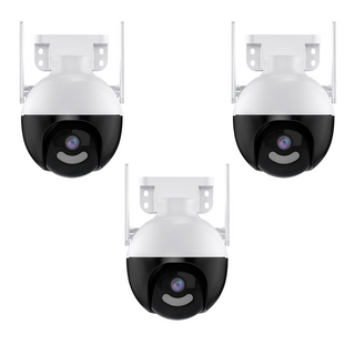 Set 3 Camere Supraveghere WiFi 5MP, PTZ 360°, Viziune Nocturnă Color, IP66 Trendysale.ro