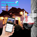 Set 3 Camere Supraveghere WiFi 5MP, PTZ 360°, Viziune Nocturnă Color, IP66 + 3 Card 32GB Trendysale.ro