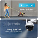 Set 3 Camere Supraveghere WiFi 5MP, PTZ 360°, Viziune Nocturnă Color, IP66 + 3 Card 32GB Trendysale.ro