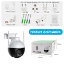 Set 3 Camere Supraveghere WiFi 5MP, PTZ 360°, Viziune Nocturnă Color, IP66 + 3 Card 32GB Trendysale.ro