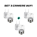 Set 3 Camere supraveghere exterior, rotativa, WI-FI, IP66, Full HD 1080p + 3 carduri de memorie Trendysale.ro