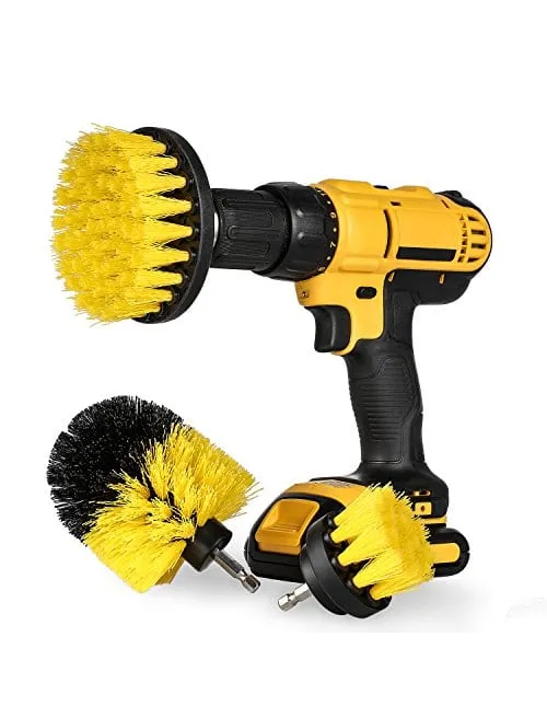 Set 3 perii universale pentru curatare, cu adaptor pentru bormasina Trendysale.ro