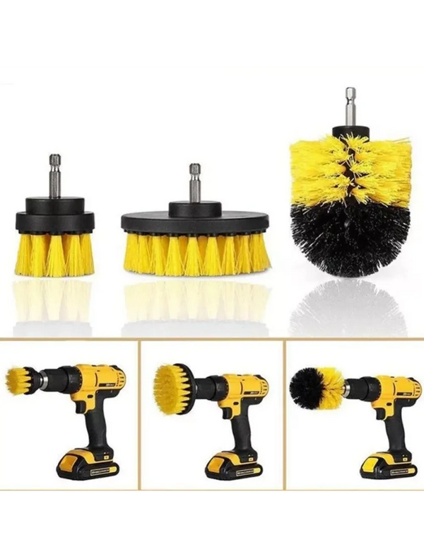 Set 3 perii universale pentru curatare, cu adaptor pentru bormasina Trendysale.ro