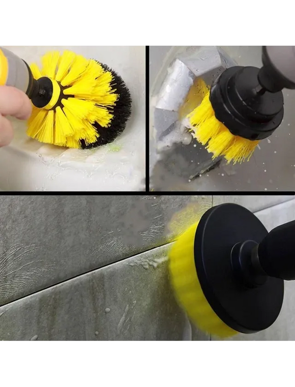 Set 3 perii universale pentru curatare, cu adaptor pentru bormasina Trendysale.ro