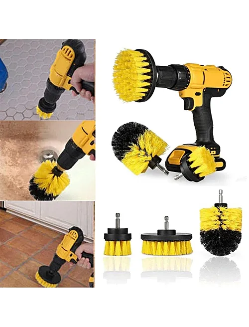 Set 3 perii universale pentru curatare, cu adaptor pentru bormasina Trendysale.ro
