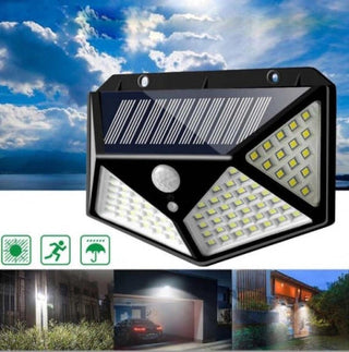 Set 3 x Lampa 100 LED cu panou solar, senzor de miscare Trendysale.ro